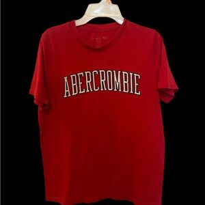 Boy’s Abercrombie Kids Sz 13/14 Shirt Red Short Sleeve Tee Shirt Cotton 13 14